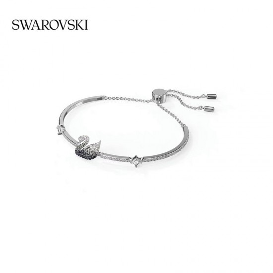 Swarovski Iconic Swan Bracelet Black White-Swarovski Bracelet & Bangle
