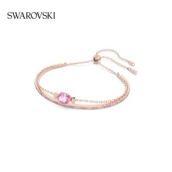 Swarovski Gema 520 Bracele Candy Pink Rose Gold Tone Plated 5630873