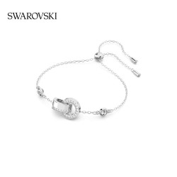 Swarovski Hollow Bracelet Interlocking Loop White Rhodium Plated 5636499