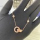 Swarovski Hollow Bracelet Interlocking Loop White Rose Gold Tone Plated 5636498