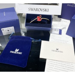 Swarovski Iconic Swan Bangle Swan Red Gold Tone Plated 5649774