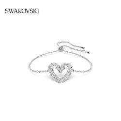 Swarovski Una Bracele Heart Medium White Rhodium Plated 5625534