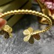 Van Cleef & Arpels Frivole Of Gold And Silver Rose Bracelets 3 Colors