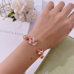 Van Cleef & Arpels Frivole Silver Rose And Gold Bracelets 3 Colors 