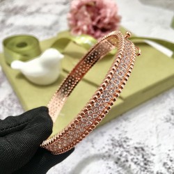 Van Cleef & Arpels Perlee Diamond Bracelets/Rose Gold And Silver 3 Colors 