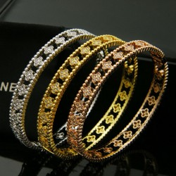 Van Cleef & Arpels Perlee Snowflake Gold Bracelets/Rose Gold And Silver 3 Colors 