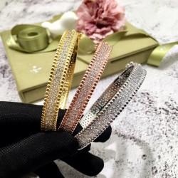 Van Cleef & Arpels Perlee Sweet Colovers Gold/Silver And Rose Gold Bracelets 