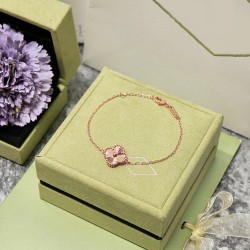 Van Cleef & Arpels Sweet Alhambra Gold And Rose Gold With Silver VCA Bracelets 3 Colors 
