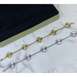 Van Cleef & Arpels Vintage Alhambra Silver/Gold Bracelets 2 Colors 