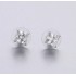 Swarovski Attract Stud Earrings Square Cut White Rhodium Plated 5509936