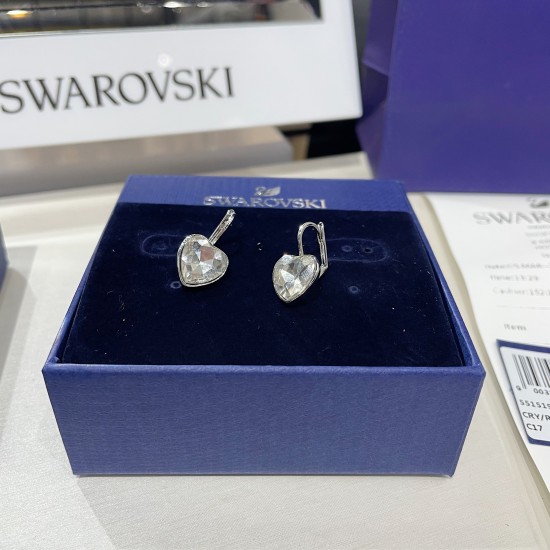 Swarovski Bella Heart White Silver Earrings 5515191