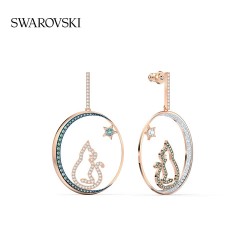 Swarovski Cattitude Earrings Gold Silver 5566724