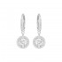 Swarovski Constella Drop Earrings Round Cut White Rhodium Plated 5636270