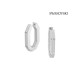 Swarovski Dextera Hoop Earrings Octagon Shape Medium White Silver 5618308