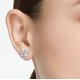 Swarovski Gema Stud Earrings Mixed Cuts Flower White Rhodium Plated 5644679