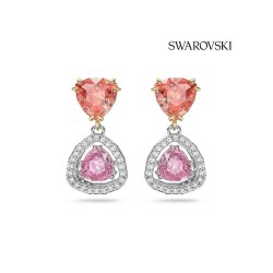 Swarovski Millenia Drop Earrings Trilliant Cut Mixed Pink Gold 5619496