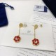 Swarovski Flower Of Fortune Long Earrings Red