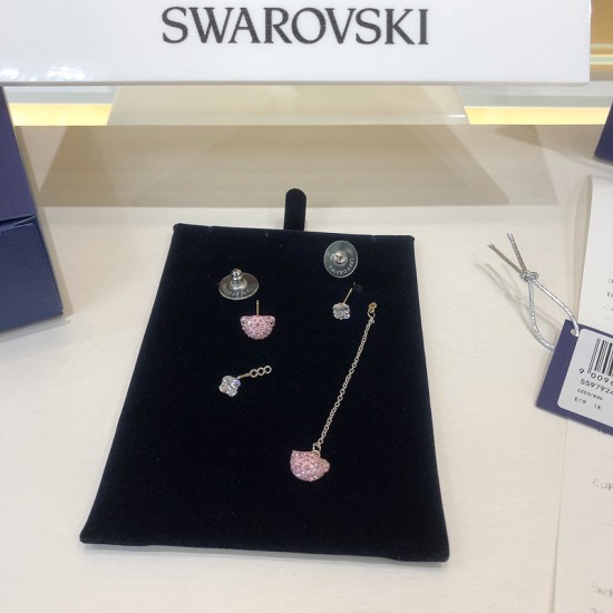 Swarovski Teddy Pierced Earrings, Pink, Bear-Tiffany & Co. Ring