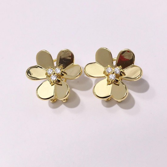 Van Cleef & Arpels Frivole Carrings Rose Gold VCA Earrings Silver 3 Colors