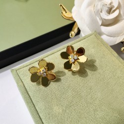 Van Cleef & Arpels Frivole Earrings Rose Gold VCA Earrings Silver Of Gold 3 Colors 