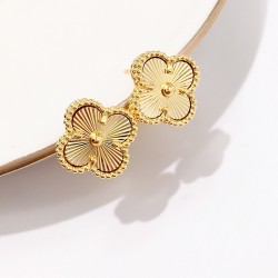 Van Cleef & Arpels Sweet Alhambra Of Gold VCA Earrings 