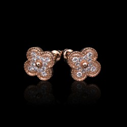 Van Cleef & Arpels Sweet Alhambra Rose Gold VCA Earrings 