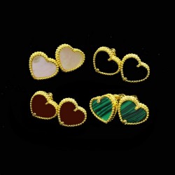 Van Cleef & Arpels Sweet Alhambra Rose Gold VCA Earrings Green Red 4 Colors 
