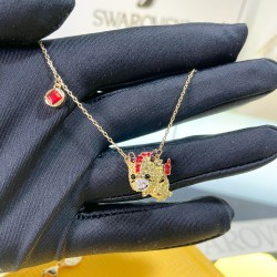 Swarovski Chinese Zodiac Gold Red Necklace 5676540 