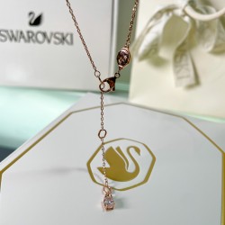Swarovski Dragon Phoenix Gold Rose Necklace 5675826 