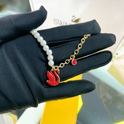 Swarovski Iconic Swan Red Gold Bracelet 5677792 