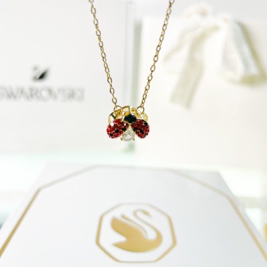 Swarovski Idyllia Gold Red Necklace Pendant 5666225