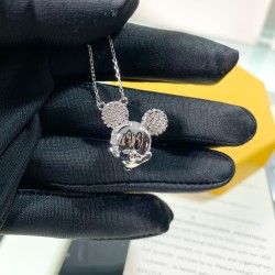 Swarovski Mickey Mouse Silver Black Necklace 5669116 