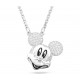 Swarovski Mickey Mouse Silver Black Necklace 5669116