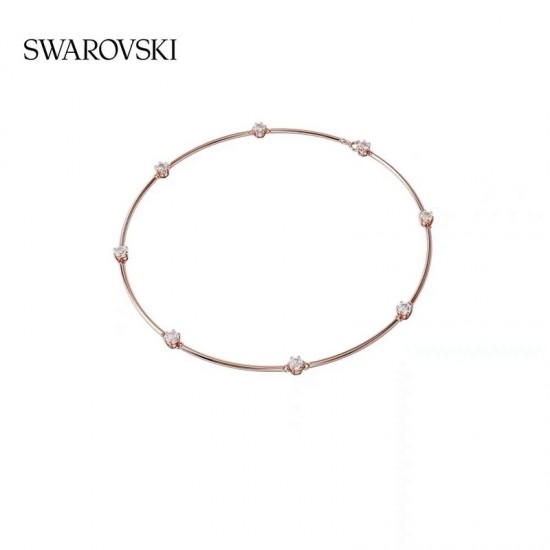 Swarovski Constella Necklace White Rose Gold-Swarovski Rose Gold Necklace & Pendant
