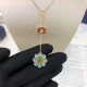 Swarovski Flower of Fortune Y Necklace Gold