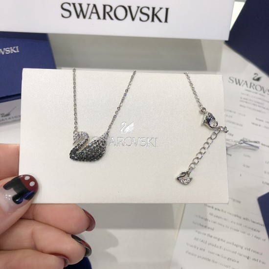 Eligibility Republic energy Buy Swarovski Iconic Swan Necklace Black and White Big For Swarovski  Necklace & Pendant