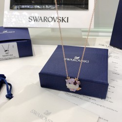 Swarovski Little Necklace Ox, Purple, Rose Gold