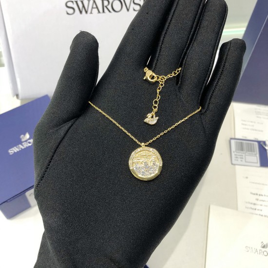 Swarovski Shine Wave Necklace Gold