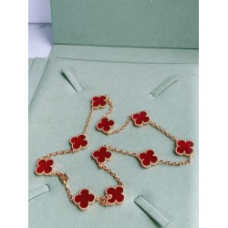 Van Cleef & Arpels Sweet Alhambra Of Gold VCA Necklaces Red 
