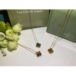 Van Cleef & Arpels Sweet Alhambra Of Rose Gold VCA Necklaces White Gold 