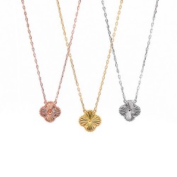 Van Cleef & Arpels Vintage Alhambra Rose Gold VCA Necklaces Silver 3 Colors 