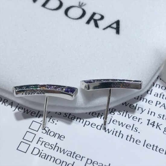 Pandora Rainbow Earrings Sterling Silver