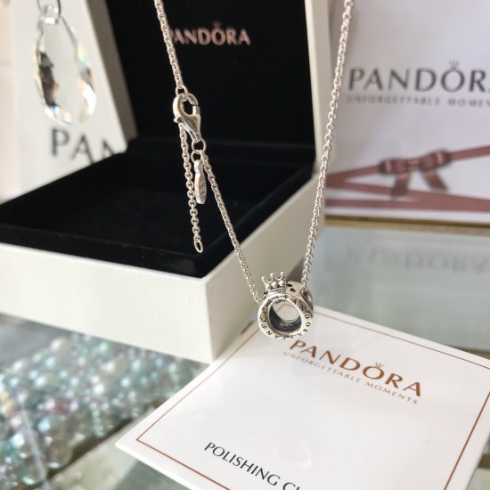 Pandora Crown O O Pendant Necklace Set Jewelry-Shop Pandora Charm Best  Sellers