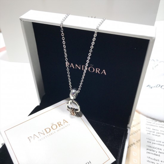 Pandora Heart Shaped Necklace Sterling Silver