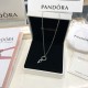 Pandora Knotted Heart Pendant Necklace 398078CZ