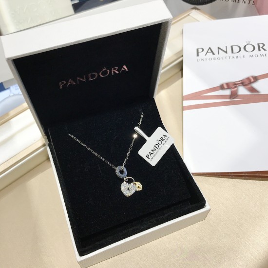 Pandora Pavé Heart Padlocks Dangle Charm Pendant 791807CZ