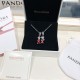 Pandora Sterling Silver Pendant Silver Red 20082750