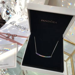 Pandora Rainbow Necklace Sterling Silver 397079CFPMX