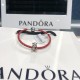 Pandora Bangle Red Silver 20082717