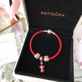 Pandora Red Rope Bracelet & Bangle